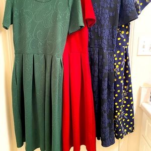 Four L Lularoe Amelia Dresses